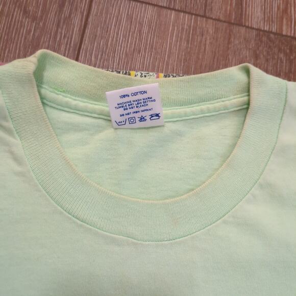 VTG Volleyball Adult XL Shirt Surf Beach California Retro Ocean Wave Neon 90s - Picture 6 of 6